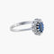 Bague Saphirs / Or Blanc / 48 BAGUE Marguerite « FLEUR » OR & SAPHIR 58 Facettes BO/220062