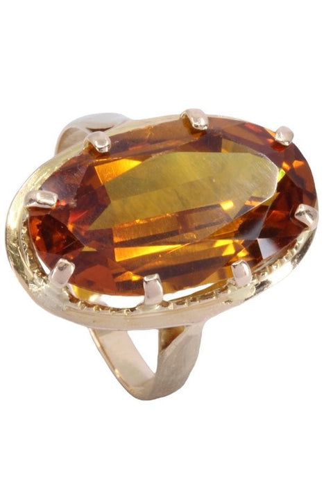 Bague BAGUE MODERNE SAPHIR ORANGE 58 Facettes 064691