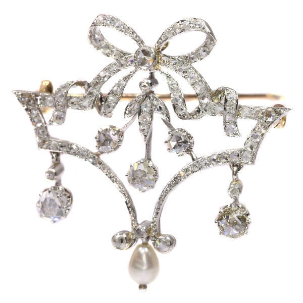 Broche Broche Diamants Et Perle 58 Facettes 17184-0319