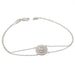 Bracelet Bracelet diamants double chaîne or blanc 58 Facettes