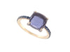 Ring 53 POMELLATO baby ring 53 blue diamonds and iolite 18k yellow gold 58 Facettes 254342
