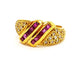 Bague 55 Bague Or jaune Rubis 58 Facettes 06352CD
