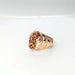 Bague Bague en or rose et pierres roses 58 Facettes 21252