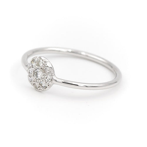 Bague 54 Bague Or blanc Diamant 58 Facettes 1653915CN