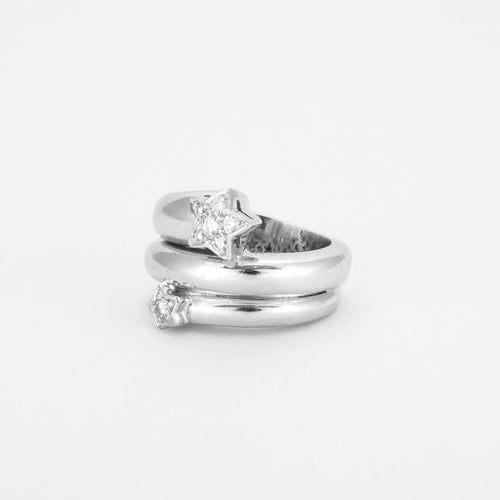 Bague 49 Bague en Or gris, diamants 58 Facettes