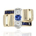 Ring 47 Tank sapphire diamond knot ring 58 Facettes 21-756