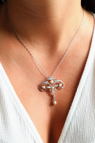 Collier Collier Pendentif Platine Perles 58 Facettes 2383038CN