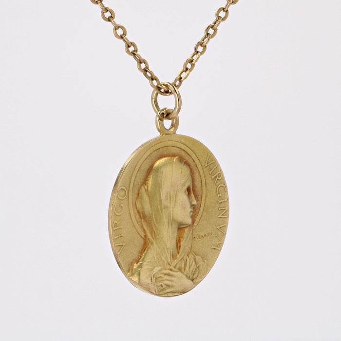 Pendentif Médaille or Vierge Marie signée Vernon 58 Facettes 18-016D