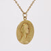 Virgin Mary gold medal pendant signed Vernon 58 Facettes 18-016D