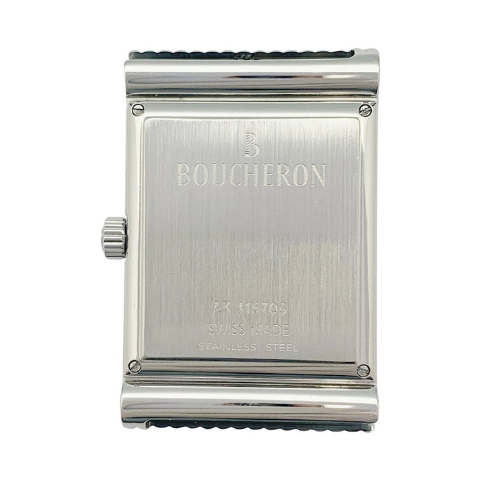 Montre Montre Boucheron, "Reflet", en acier sur bracelet cuir. 58 Facettes 31817