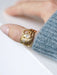 Ring Old ring Coiled snakes yellow gold and diamonds 58 Facettes