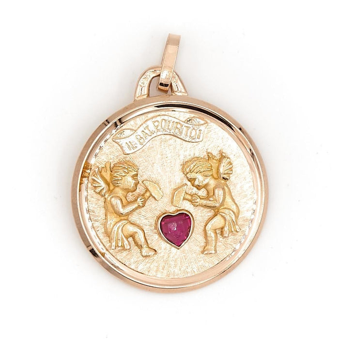 Pendentif Pendentif Or jaune Rubis 58 Facettes 1890033CN