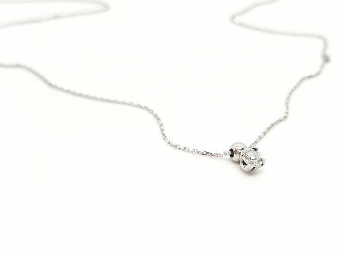 Collier Collier Chaîne + pendentif Or blanc Diamant 58 Facettes 579137RV