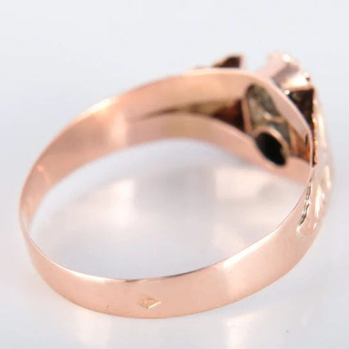 Bague Bague or rose Napoléon III Perles fines 58 Facettes