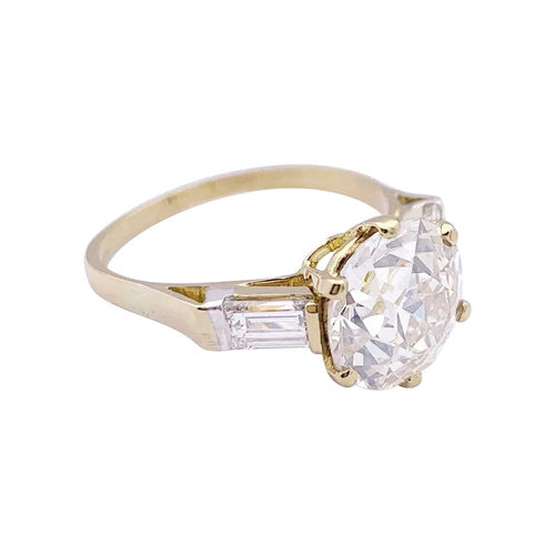 Bague 54 Bague solitaire or jaune, diamant 3,32 cts. 58 Facettes 33217