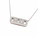 White gold slide necklace with diamonds 58 Facettes