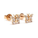 Earrings Rose gold diamond butterfly earrings 58 Facettes
