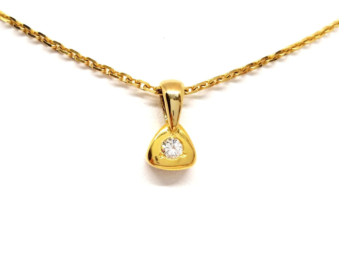 Collier Collier Chaîne + pendentif Or jaune Diamant 58 Facettes 879541CN