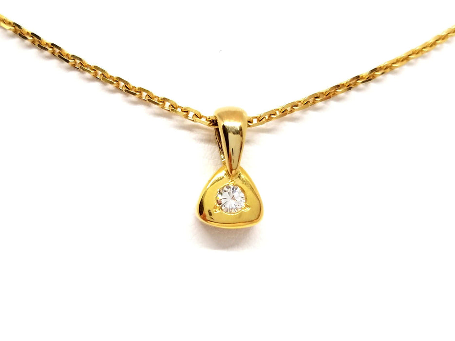 Collier Collier Chaîne + pendentif Or jaune Diamant 58 Facettes 879541CN