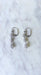 Long diamond sleeper earrings in white gold 58 Facettes