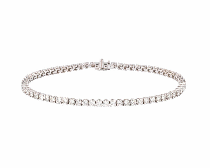 Bracelet Bracelet riviere en diamant et or gris 58 Facettes 0