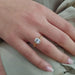 Yellow gold cushion diamond solitaire ring 58 Facettes