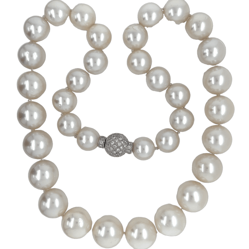 Collier Collier Diamants Perles blanches d'Australie 58 Facettes