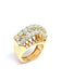 Bague Bague ancienne jarretière en or jaune 18 carats et diamants taille ancienne 58 Facettes