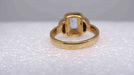 Ring 55 Yellow gold, aquamarine and diamond ring 58 Facettes 11680
