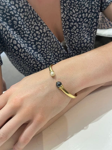 Bracelet BRACELET JONC SOUPLE PERLES 58 Facettes 052641