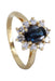 Ring 51 SAPPHIRE AND DIAMOND MARGUERITE RING 58 Facettes 061971