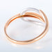 Ring 55.5 Rose and white gold Leaf Ring 58 Facettes