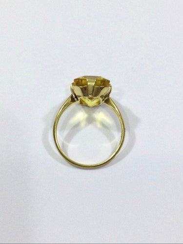 Bague 58 Bague Or Et Citrine 58 Facettes