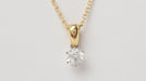 Necklace 44cm Solitaire necklace Yellow gold Diamond 58 Facettes 31767