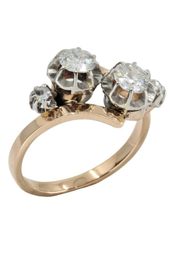 Bague TOI ET MOI ANCIEN 58 Facettes 043421