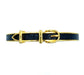 Hermes bracelet. Gold metal and leather bangle bracelet 58 Facettes