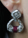 Boucles d'oreilles Boucles d'oreilles Art Déco Diamants Rubis or blanc 58 Facettes 170