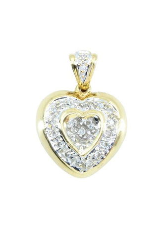 Pendentif PENDENTIF MODERNE COEUR DIAMANTS 58 Facettes 044781
