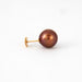 Chocolate pearl stud earrings 58 Facettes