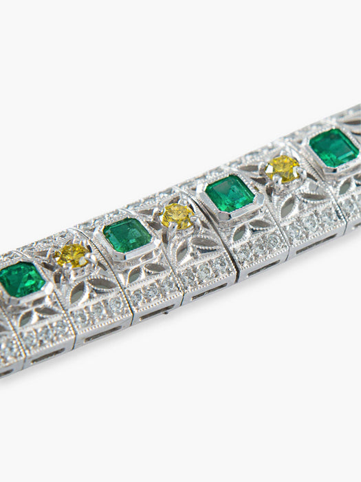 Bracelet Bracelet Émeraudes et Diamants 58 Facettes 861