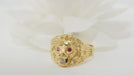 Ring 64 Ruby and diamond lion signet ring 58 Facettes 32062