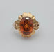 Bague 54 Bague retro Or et Saphir orange 58 Facettes