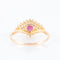 Bague 58 Bague or jaune, rubis et diamants 58 Facettes