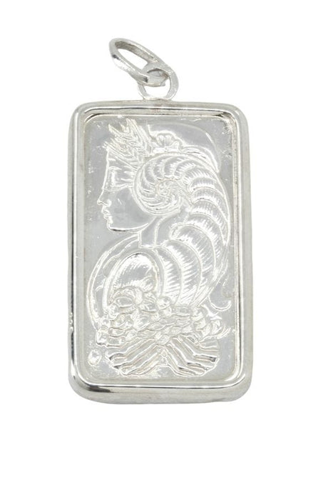 Pendentif PENDENTIF LINGOT DEMI-ONCE ARGENT 58 Facettes 040761