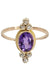 Ring OLD AMETHYST AND DIAMOND RING 58 Facettes 048771