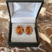 Boucles d'oreilles Boucles d'Oreilles Grenat Spessartite Saphirs Orange diamants Or rose 18 Carats 58 Facettes BO224