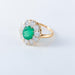 Ring Emerald and diamond Marguerite ring 58 Facettes