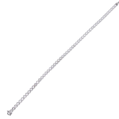 Bracelet Bracelet ligne diamants en or blanc. 58 Facettes 33185