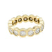 Ring 52 Alliance full circle yellow gold, diamonds. 58 Facettes 31398