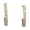 Boucles d'oreilles Paire de petites créoles en or jaune, diamants. 58 Facettes 32671